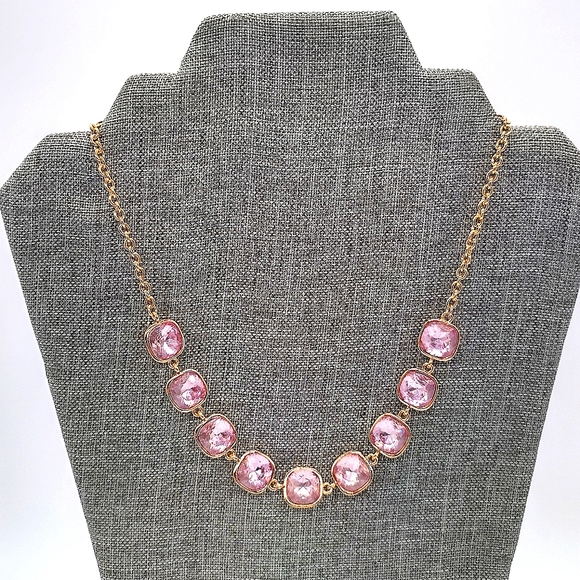 CHICO'S Crystal Gemstone Statement Collar Necklace in Gold - 3 Choices - Picture 5 of 8